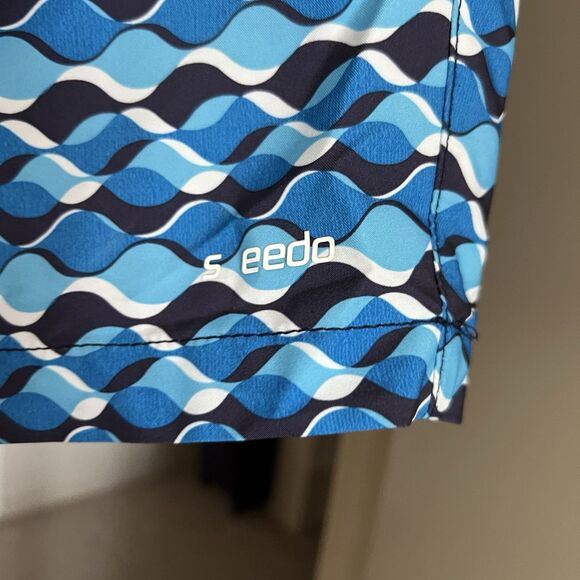 Speedo Men's Blue Printed Swim Trunks Size Small Quick-Dry Beach Shorts - Picture 4 of 11